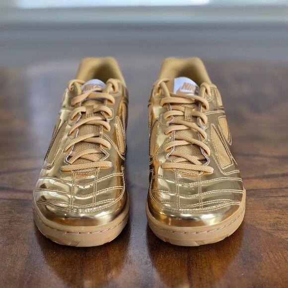 Nike Gato LV8 Metallic Gold White Gum Sneakers Men\'s Size 10 New LE IB3566-700